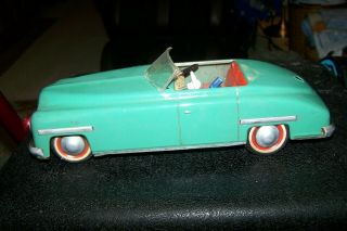 Distler Convertible 1950s Tin Clockwork Toy Car 3 - Speed Us Zone Germany