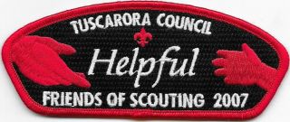 Tuscarora Council 2007 Helpful Fos Csp Sap Nayawin Rar Lodge 296 Boy Scouts Bsa