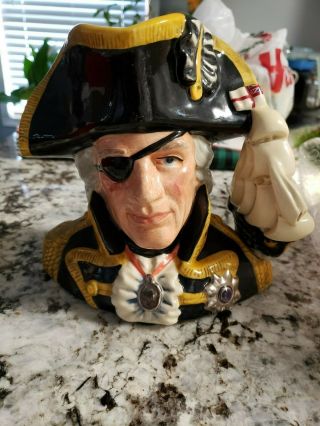Royal Doulton Vice Admiral Lord Nelson Toby Mug D6932 Prestine W