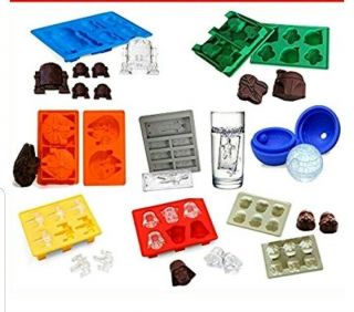 Set Of 8 Star Wars Silicone Ice Trays/chocolate Molds: Stormtrooper,  Darth.