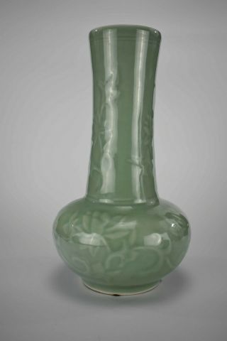 Estate - Chinese Porcelain Monochromatic Green Glazed Vase