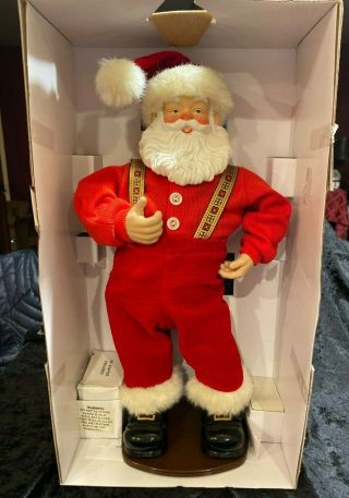 Jingle Bell Rock Santa Claus 1st Edition Retired 1999 Animated Hips Dancing Box