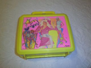 Vintage Plastic Lunch Box 1986 Jem Aladdin Brand Usa