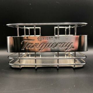 Tanqueray Stainless Bar Napkin Straw Holder Steel Man Cave Diner 2014