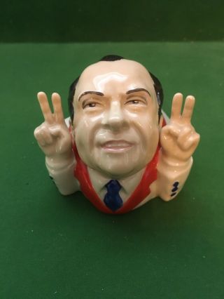 Richard Nixon " Face Pot " Kevin Francis Art Pottery