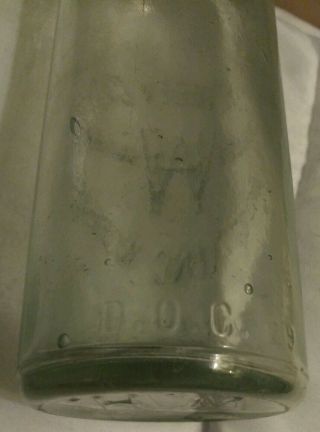 The Queen City Bottling Embossed Hutchinson Soda Blob Top Aqua Bottle W.  H. 3