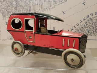 Tin Toy Wind Up Saloon Car (g&k) Greppert & Kelch Gundka 545 - Germany 1930s