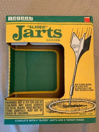 Regent Slider Jarts Lawn Darts Vintage Box Instructions Only 73929 Game Yard