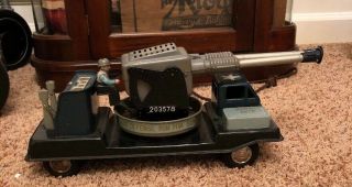 Vintage Air Defense Pom Pom Gun Battery Op Linemar Japan Truck Tin Toy
