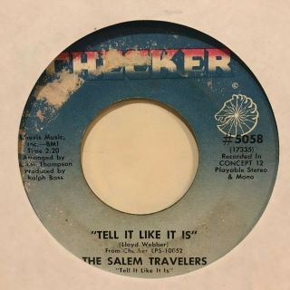 Gospel Funk Soul 45 The Salem Travelers Tell It Like It Is Checker Listen