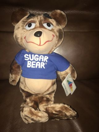 1980’s Sugar Bear Post Golden Crisp Cereal Advertising 14 " Plush Toy W/tag
