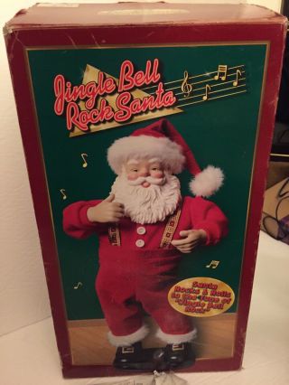 1998 Jingle Bell Rock Santa 1st Edition Animated Dancing Musical 15 " Great
