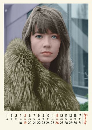 2020 Wall Calendar [12 page A4] FRANCOISE HARDY Vintage Music Poster Photo M1310 3