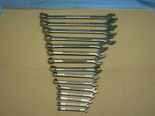 Vintage Craftsman Usa Sae Combination Wrench Set 1/4 " - 1 - 1/8 "