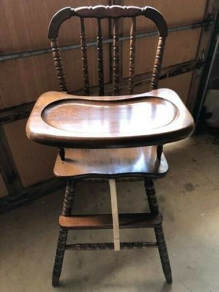 Vintage Jenny Lind Wooden Highchair High Chair