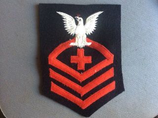 Ww2 Us Navy Chief Pharmacist Mate Rate Rank Patch Dated 1943