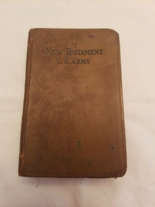 Us Army Testament Pocket Size Bible - Date Unknown Wwii?