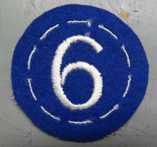 Pre - Ww2 6th Corps Patch On Wool - Usp2390