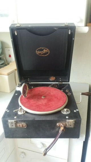 Vintage Edisson Bell Portable Gramophone Record Player - - - Order