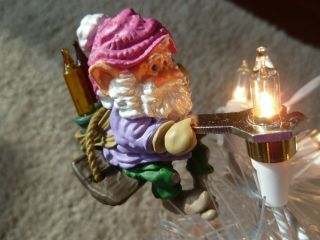 Hallmark Ornament 1987 North Pole Power And Light Elf Gnome Lighted Christmas