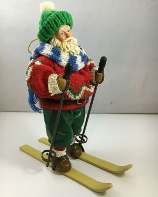 Dept 56 Possible Dreams Clothtique Santa Claus Skiing Ornament 714004