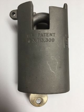 Vintage Sargent And Greenleaf Padlock Us Model 831b High Security Patent,  1976