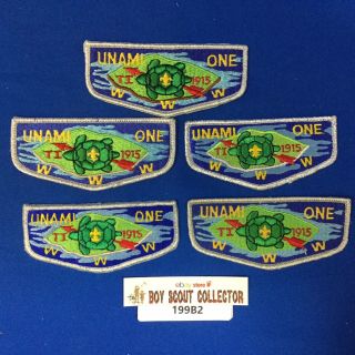 Boy Scout OA 5 Unami Lodge 1 All Different Order of The Arrow Flap Patches 2