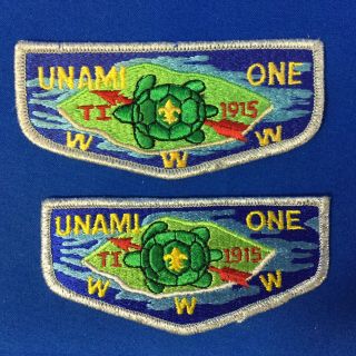 Boy Scout OA 5 Unami Lodge 1 All Different Order of The Arrow Flap Patches 3