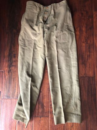 Ww2 Us Army Military Pants Named 32 Button Fly