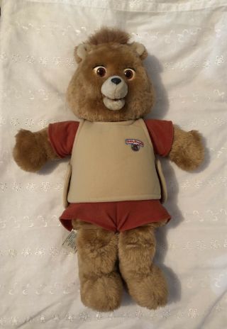 1985 Vintage Teddy Ruxpin With Tape & Story Book Bear Toy Doll Kids