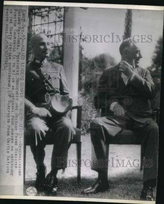 1943 Press Photo Chiang Kai - Shek,  Franklin Roosevelt,  Winston Churchill In Cairo