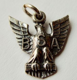 Vintage Stang Sterling Silver Boy Scouts Of America Bsa Eagle Charm Pendant