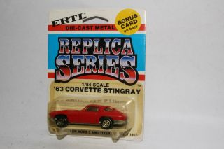 Ertl Diecast 1963 Chevrolet Corvette Stingray,  Red,  1:64,  In Blisterpack