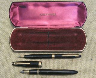 Vintage Sheaffer 1000 Lifetime 14k Gold Nib Fountain Pen,  400 Mechanical Pencil