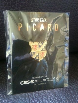 Sdcc 2019 Comic Con Star Trek Universe Picard Exclusive Picard Family Crest Pin