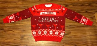 Smirnoff Vodka.  Sweater.  Xl.  Christmas.  Holiday Party.  Ugly Christmas Sweater.