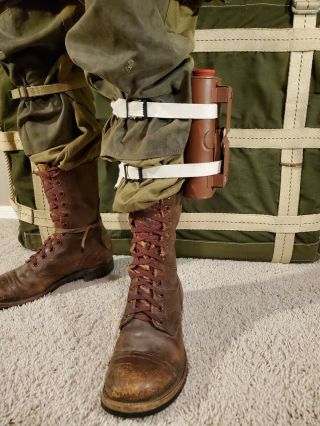 Ww2 Paratrooper Leg Strap Extra Long/hawkins Mine/m3 Knife/gi Cot Straps