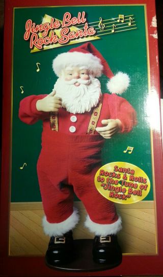 1998 Jingle Bell Rock Santa Edition 1 Animated Dancing Musical 15 " Christmas