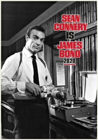 2020 Wall Calendar [12pg A4] James Bond 007 Sean Connery Vintage Movie M3 - 1525