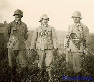 Tough Looking Dust Covered Wehrmacht Soldiers W/ Binoculars & Holsters; Russia