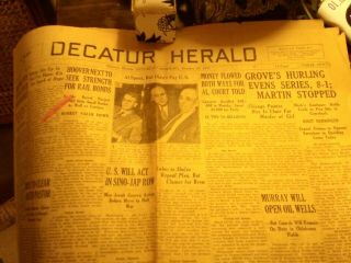 Al Capone/ Hoover /edison/berlin/etc.  100 News Paper Oct 10 1931