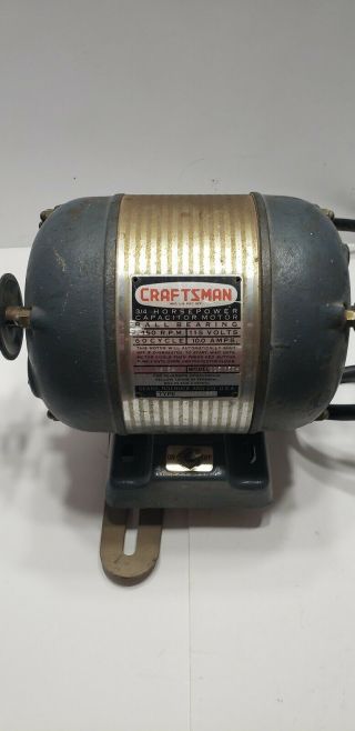 Vintage Craftsman 3/4 HP Electric Table Saw Motor 3450 RPM 115V 10 Amps 2
