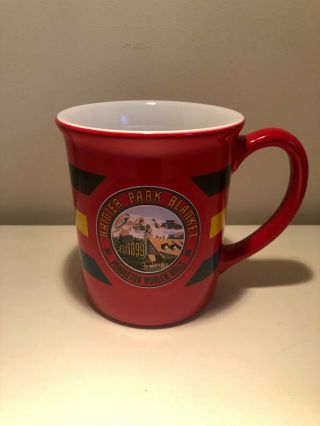 Rainier National Park Blanket Pendleton Woolen Mills Coffee Mug 18 Oz Large Red