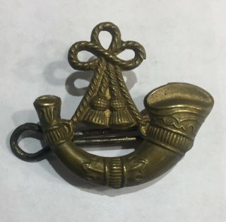 Ww2 Royal British Light Infantry Bugle Horn Army Brass Cap Hat Badge Pin