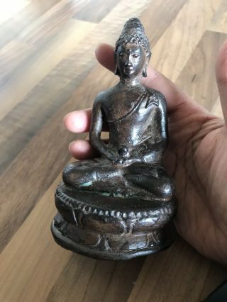 Antique Bronze Metal Buddha Buddhist Statue Figure Ornament