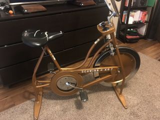 Vintage Xr 7 Schwinn Exerciser Vintage Copper Look Stationary Bike