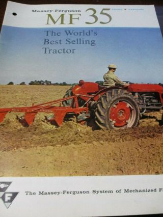 Massey - Ferguson Mf 35 Diesel/gas Tractor Sales Brochure 1961