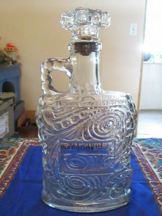 Old Forester Empty Bourbon Clear Glass Decanter Bottle D - 10,  66 - 53 12.  11 " Tall