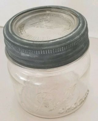 Vintage 1940s Ball Special Wide Mouth Canning Jar W Glass Top & Zinc Lid