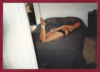 1980s Vintage Nude Photo Big Perky Breasts Tied Up Kinbaku Kidnapped Curvy Pinup